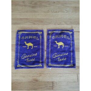 Camel Cigarettes Brand Terrycloth Hand Bar Towel Purple Yellow Set Of Two 8 X 11